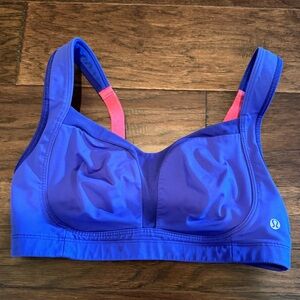 Purple Lululemon Sports Bra with Pink Accents